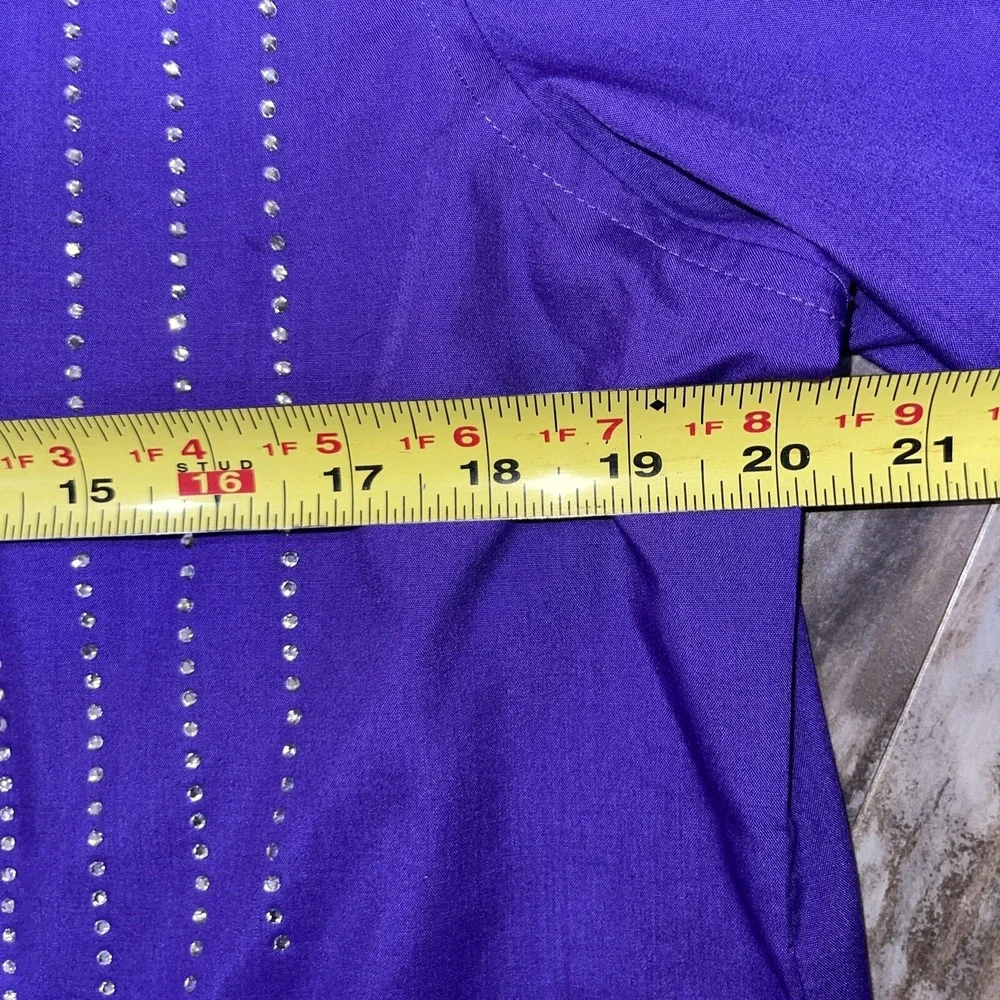 Women's Purple Two-Piece Pantsuit with Stud Accents